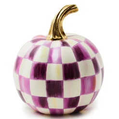 Pumpkins|The Halloween Shop|MacKenzie-Childs Plum Check Mini Pumpkin