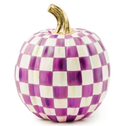 The Halloween Shop|The Fall Shop|MacKenzie-Childs Plum Check Small Pumpkin