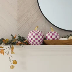 The Halloween Shop|The Fall Shop|MacKenzie-Childs Plum Check Small Pumpkin