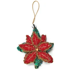 Holiday|MacKenzie-Childs Poinsettia Beaded Ornament