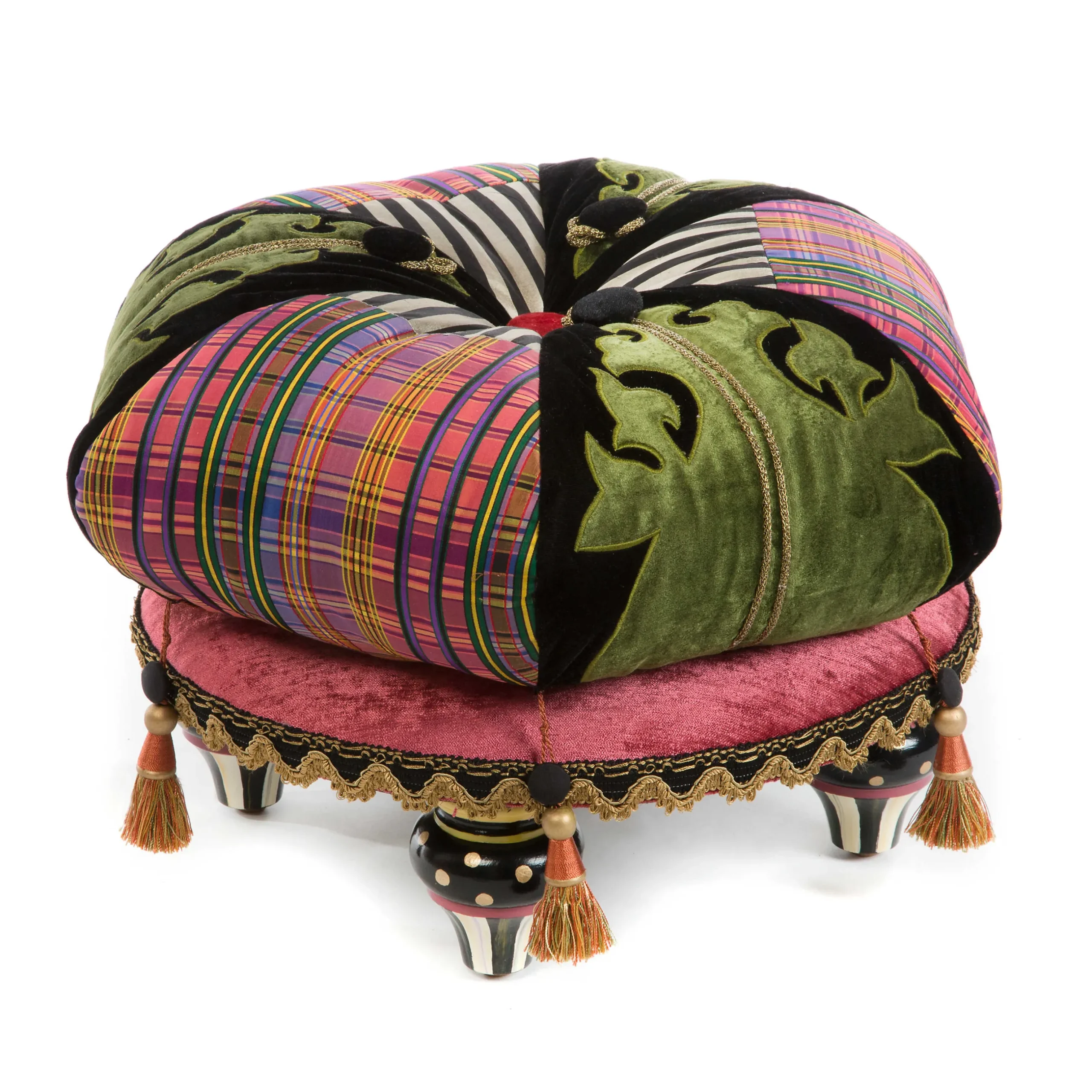 Living Room|MacKenzie-Childs Portobello Road Footstool