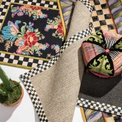 Living Room|MacKenzie-Childs Portobello Road Footstool