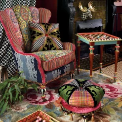Living Room|MacKenzie-Childs Portobello Road Footstool