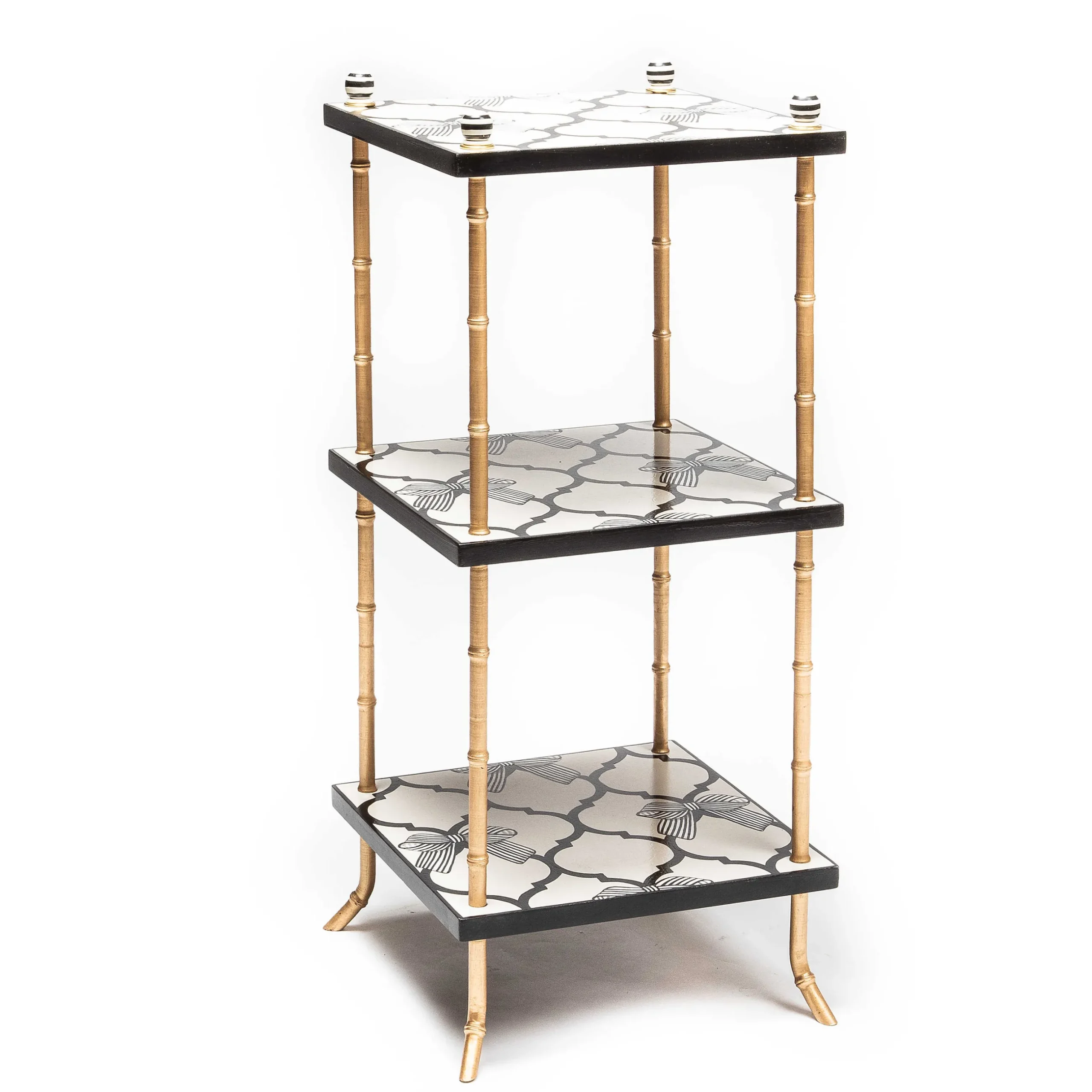 Living Room|Bath & Bath Accessories|MacKenzie-Childs Pretty As A Bow 3 Tiered Table
