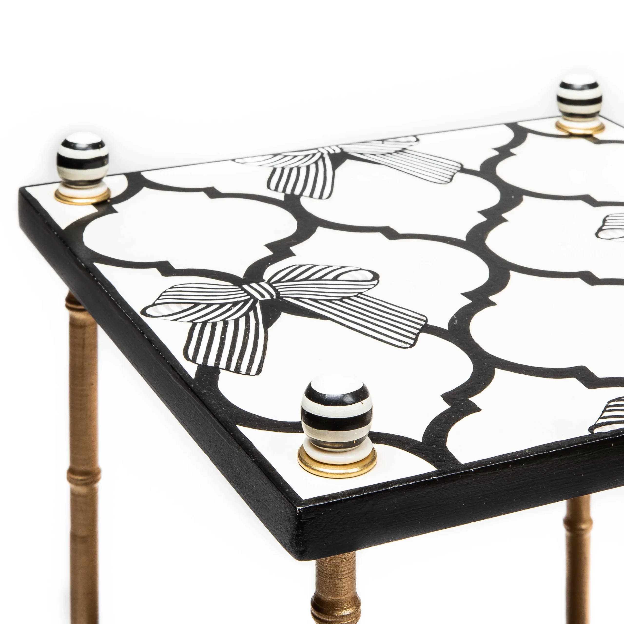 Living Room|Bath & Bath Accessories|MacKenzie-Childs Pretty As A Bow 3 Tiered Table