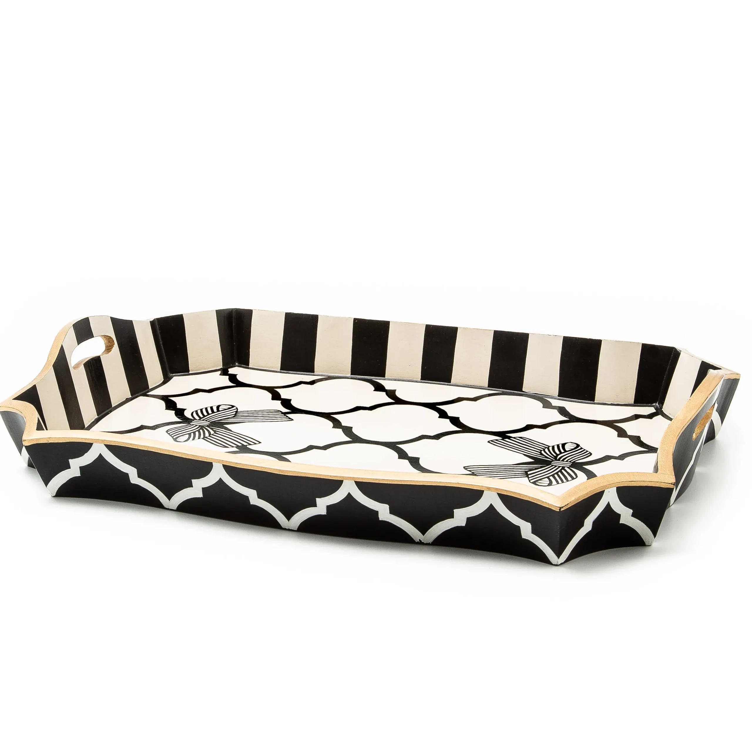 Bar Entertaining|Serveware|MacKenzie-Childs Pretty as a Bow Large Tray