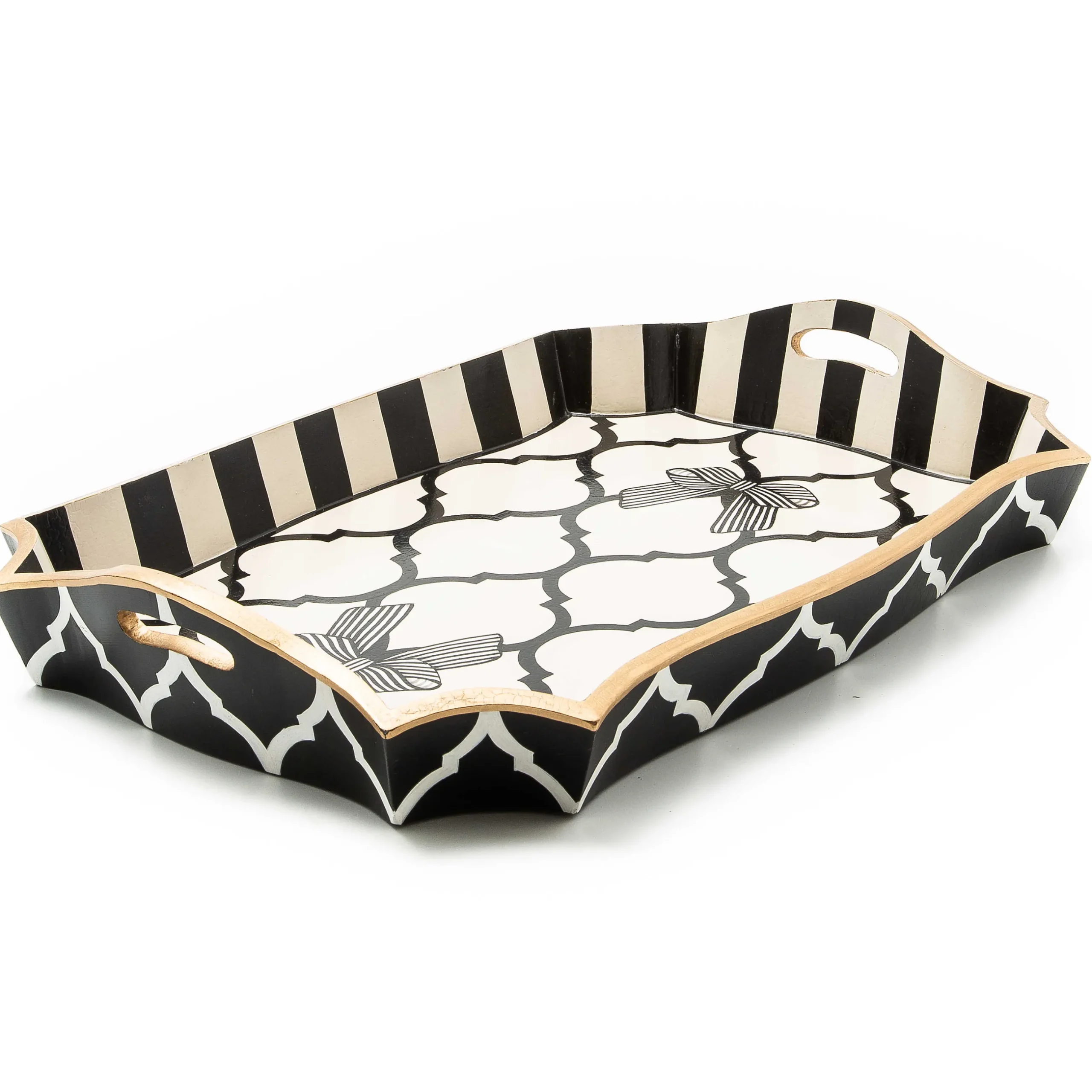Bar Entertaining|Serveware|MacKenzie-Childs Pretty as a Bow Large Tray