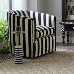 Entryway Furniture|Living Room|MacKenzie-Childs Priorities Round Stripe Side Table