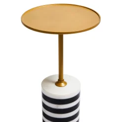 Entryway Furniture|Living Room|MacKenzie-Childs Priorities Round Stripe Side Table