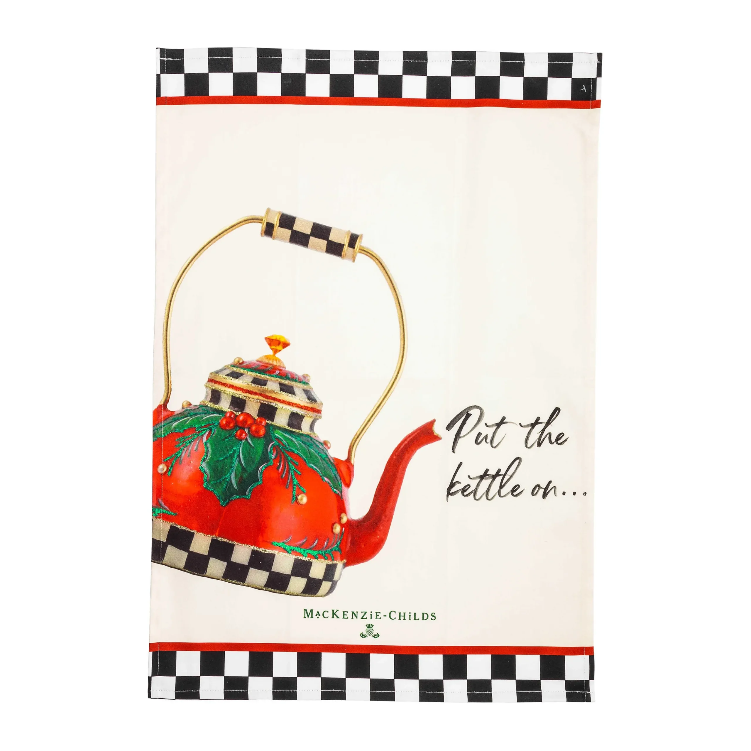 Holiday|Kitchen & Table Linens|MacKenzie-Childs Put on the Kettle Dish Towel