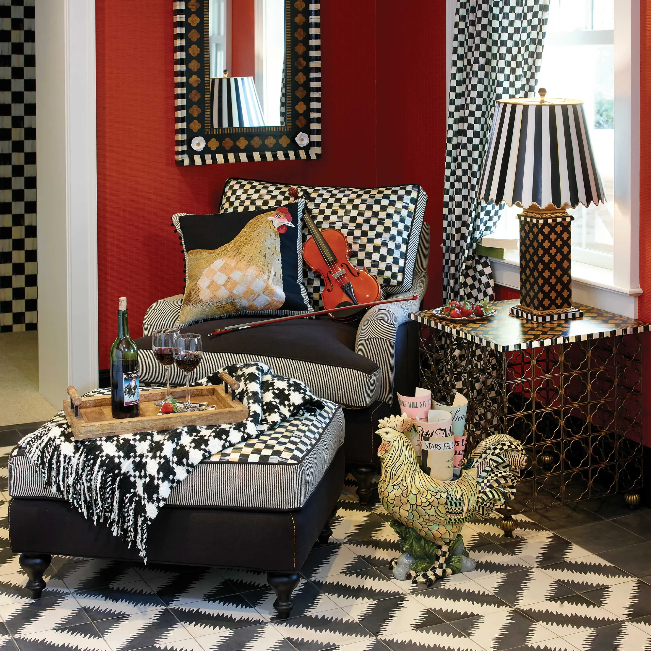 Room Accents|Lighting|MacKenzie-Childs Quatrefoil Large Table Lamp