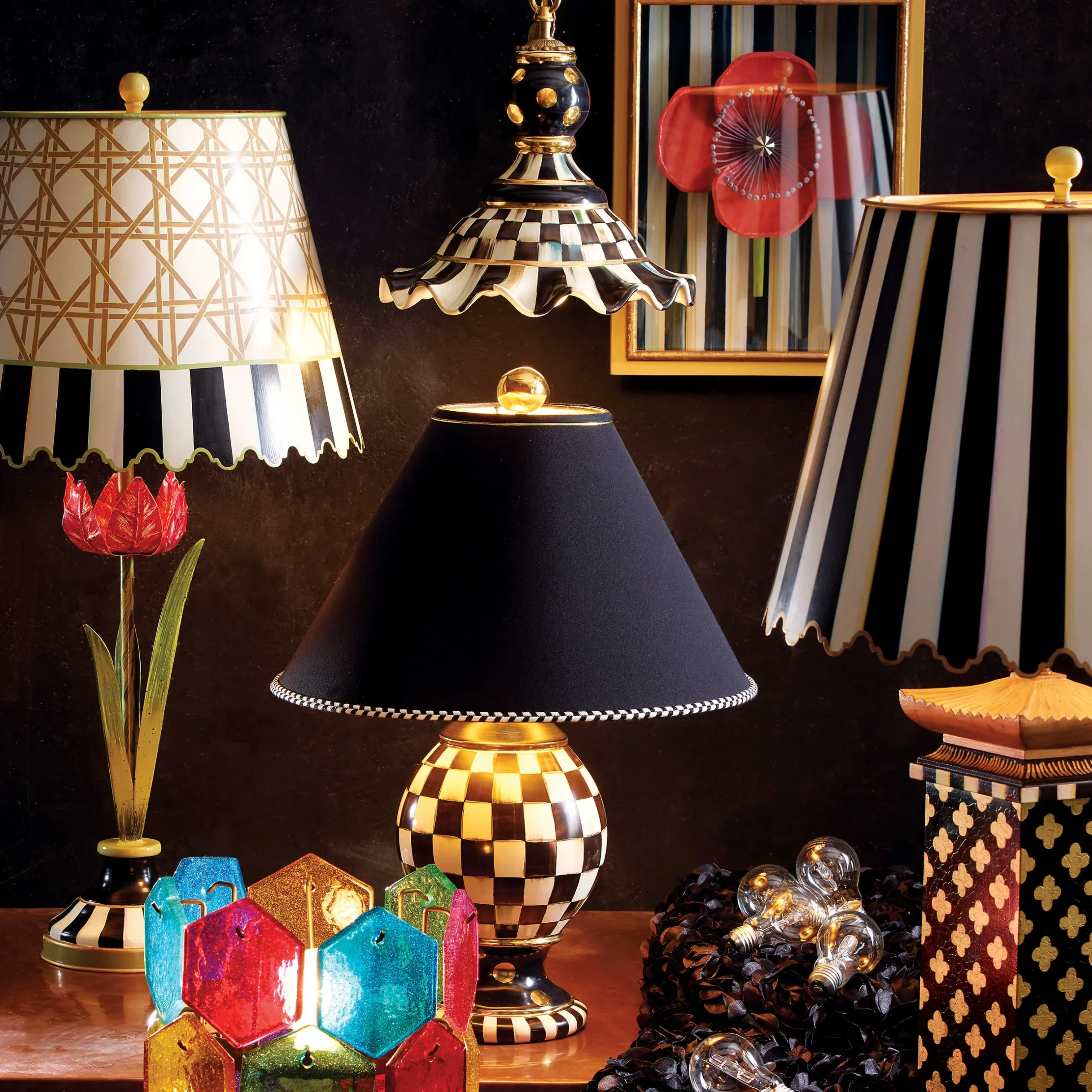 Room Accents|Lighting|MacKenzie-Childs Quatrefoil Large Table Lamp
