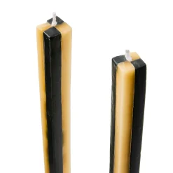 Candles & Fragrances|Table Accessories|MacKenzie-Childs Quatro Black Ivory Dinner Candles, Set of 2