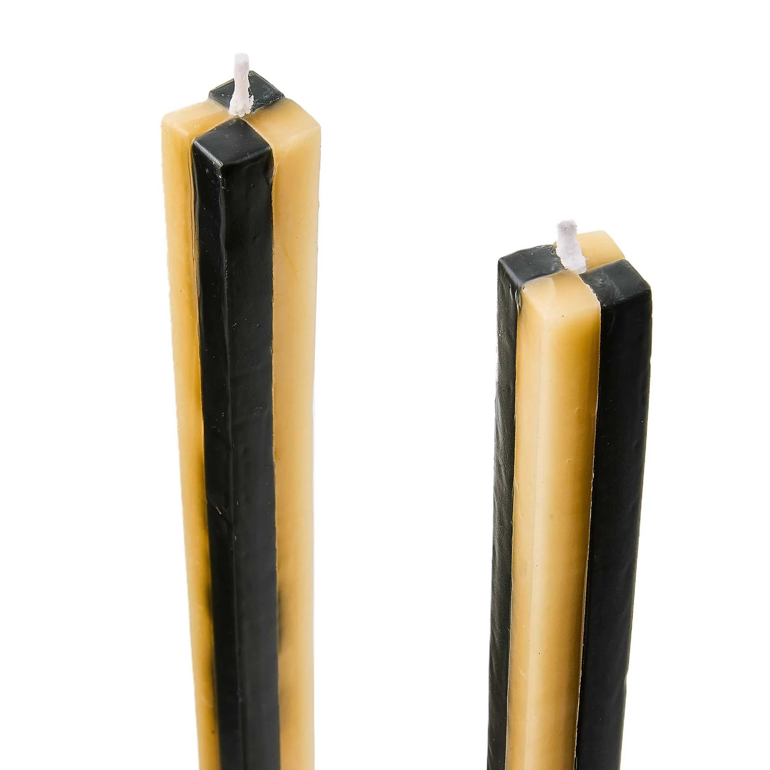 Candles & Fragrances|Table Accessories|MacKenzie-Childs Quatro Black Ivory Dinner Candles, Set of 2
