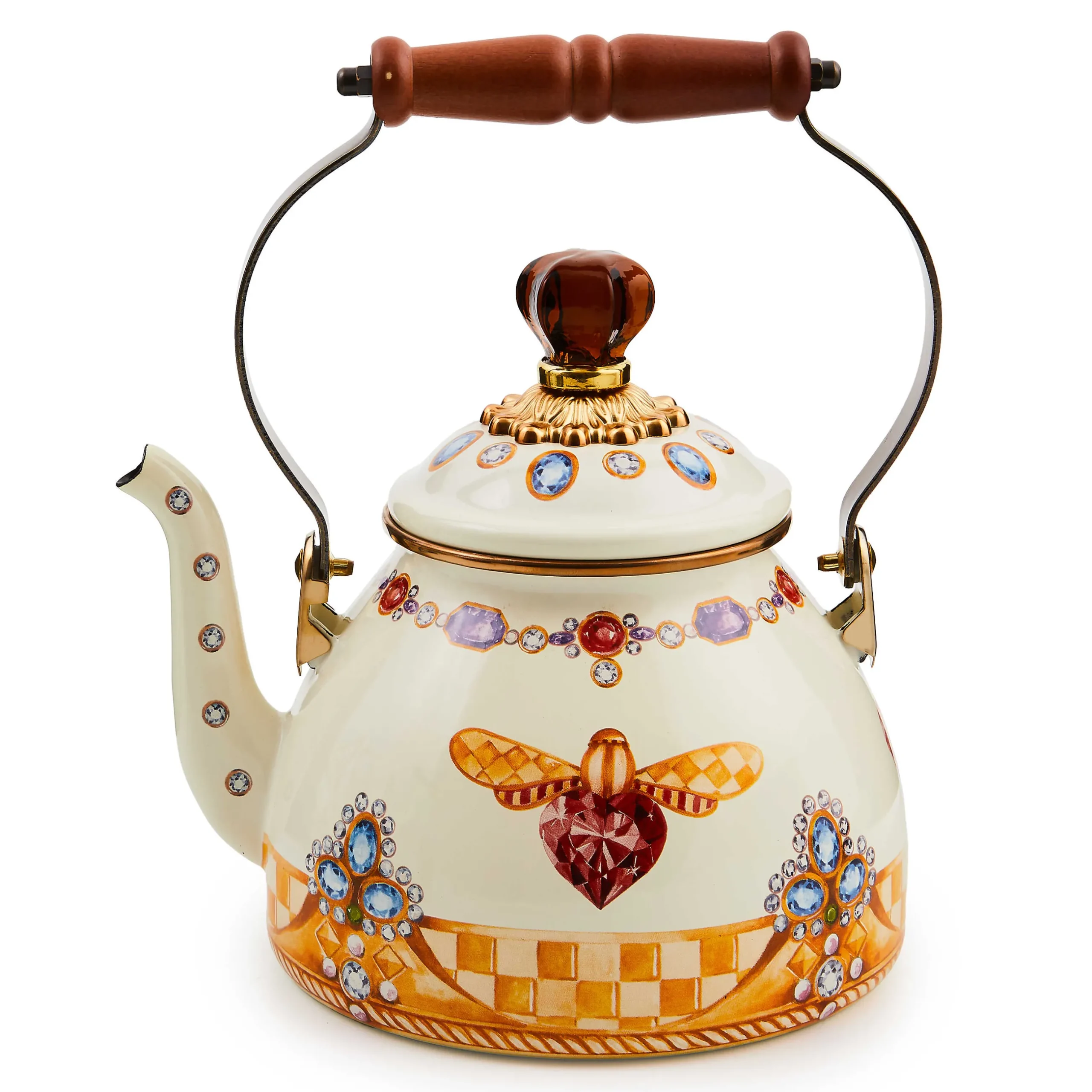 Fall Entertaining|Tea Kettles|MacKenzie-Childs Queen Bee 2 Quart Tea Kettle