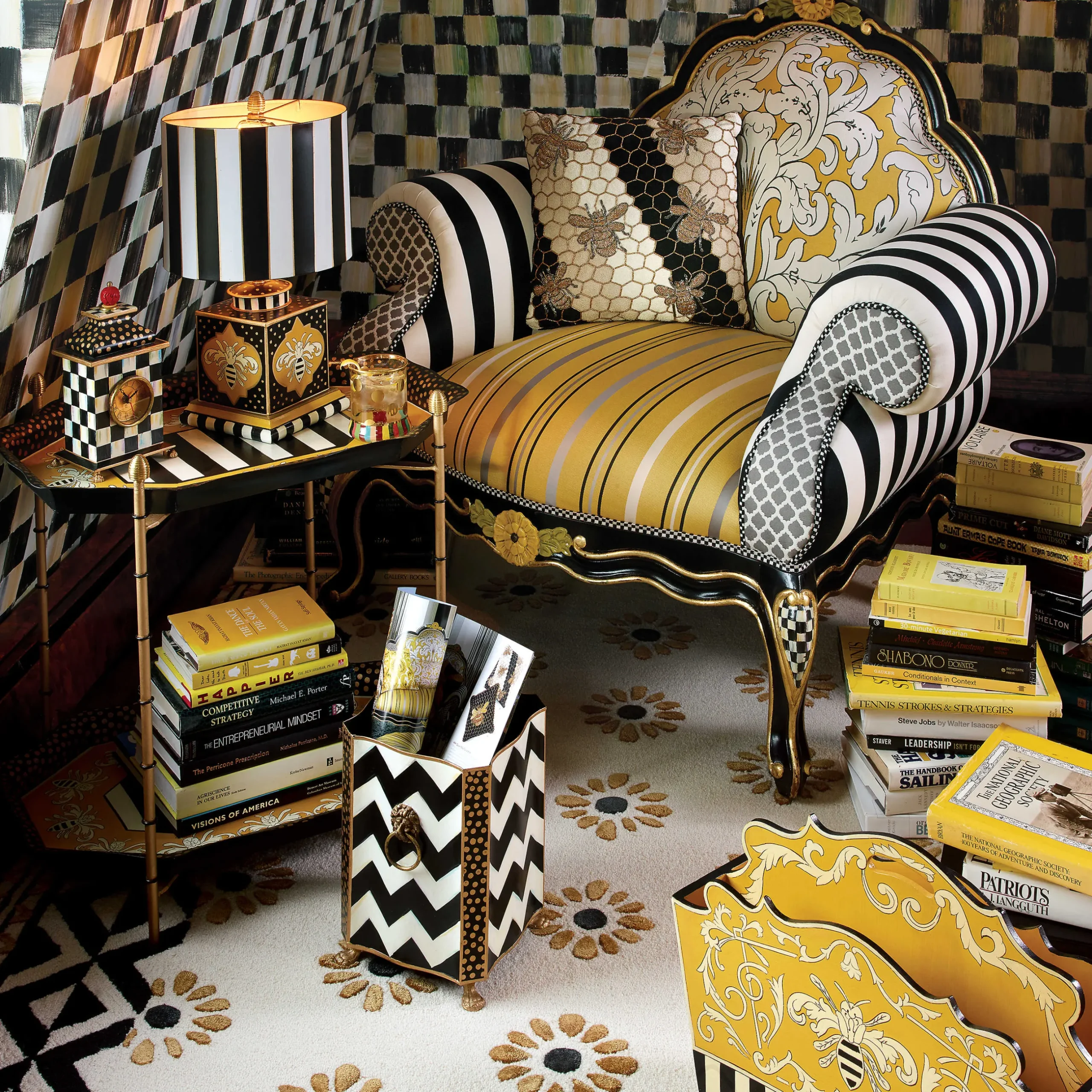 Living Room|MacKenzie-Childs Queen Bee Chair