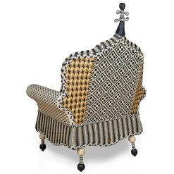 Outdoor|Spring|MacKenzie-Childs Queen Bee Courtyard Outdoor Wing Chair