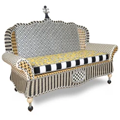Outdoor|MacKenzie-Childs Queen Bee Courtyard Outdoor Loveseat