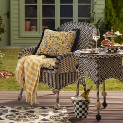 Outdoor|MacKenzie-Childs Queen Bee Courtyard Outdoor Accent Chair