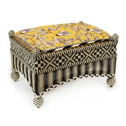 Outdoor|MacKenzie-Childs Queen Bee Courtyard Outdoor Ottoman