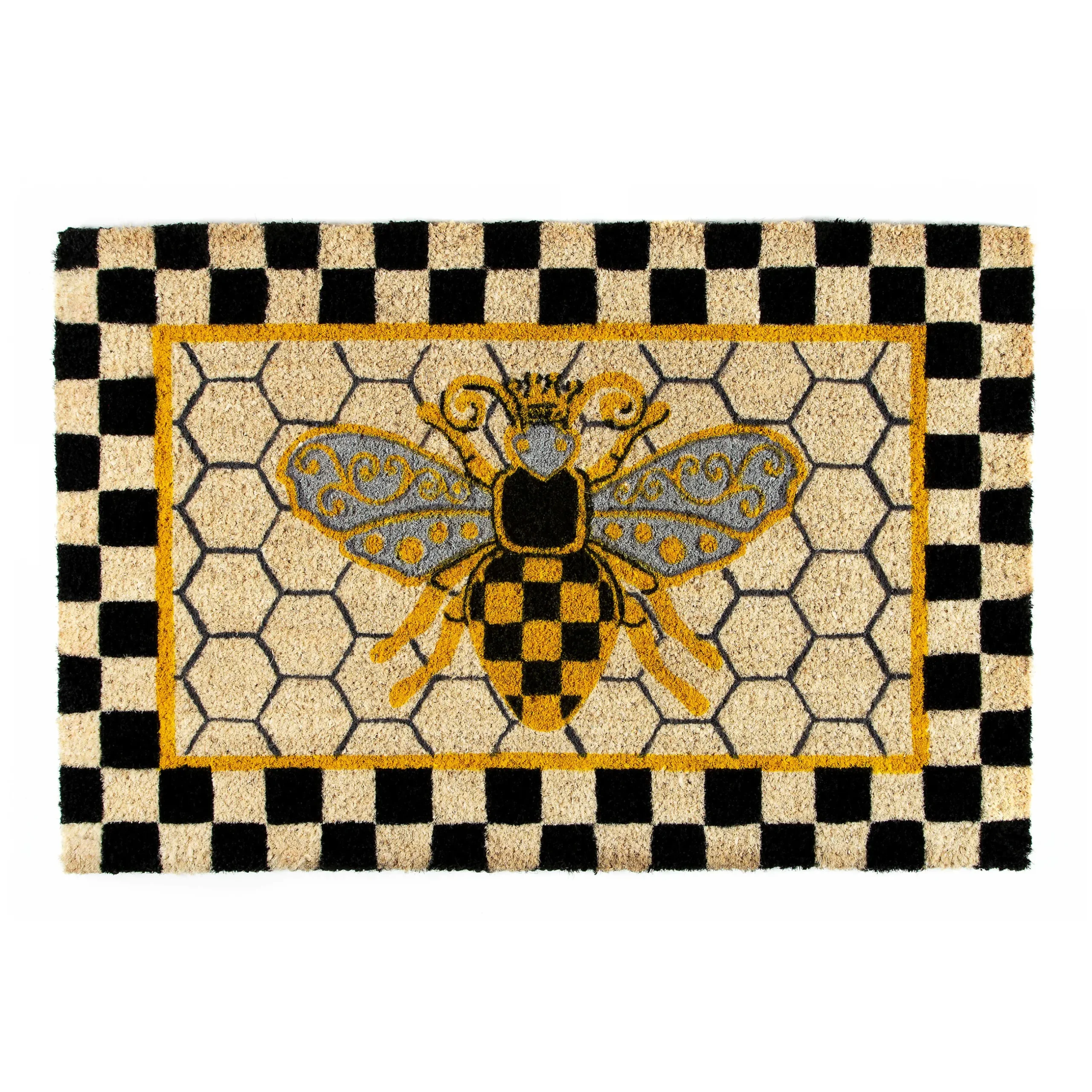Outdoor|Rugs|MacKenzie-Childs Queen Bee Entrance Mat