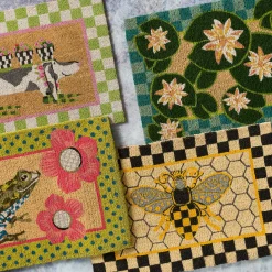 Outdoor|Rugs|MacKenzie-Childs Queen Bee Entrance Mat