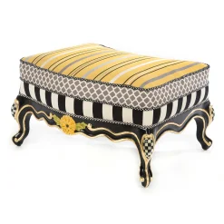 Living Room|MacKenzie-Childs Queen Bee Ottoman