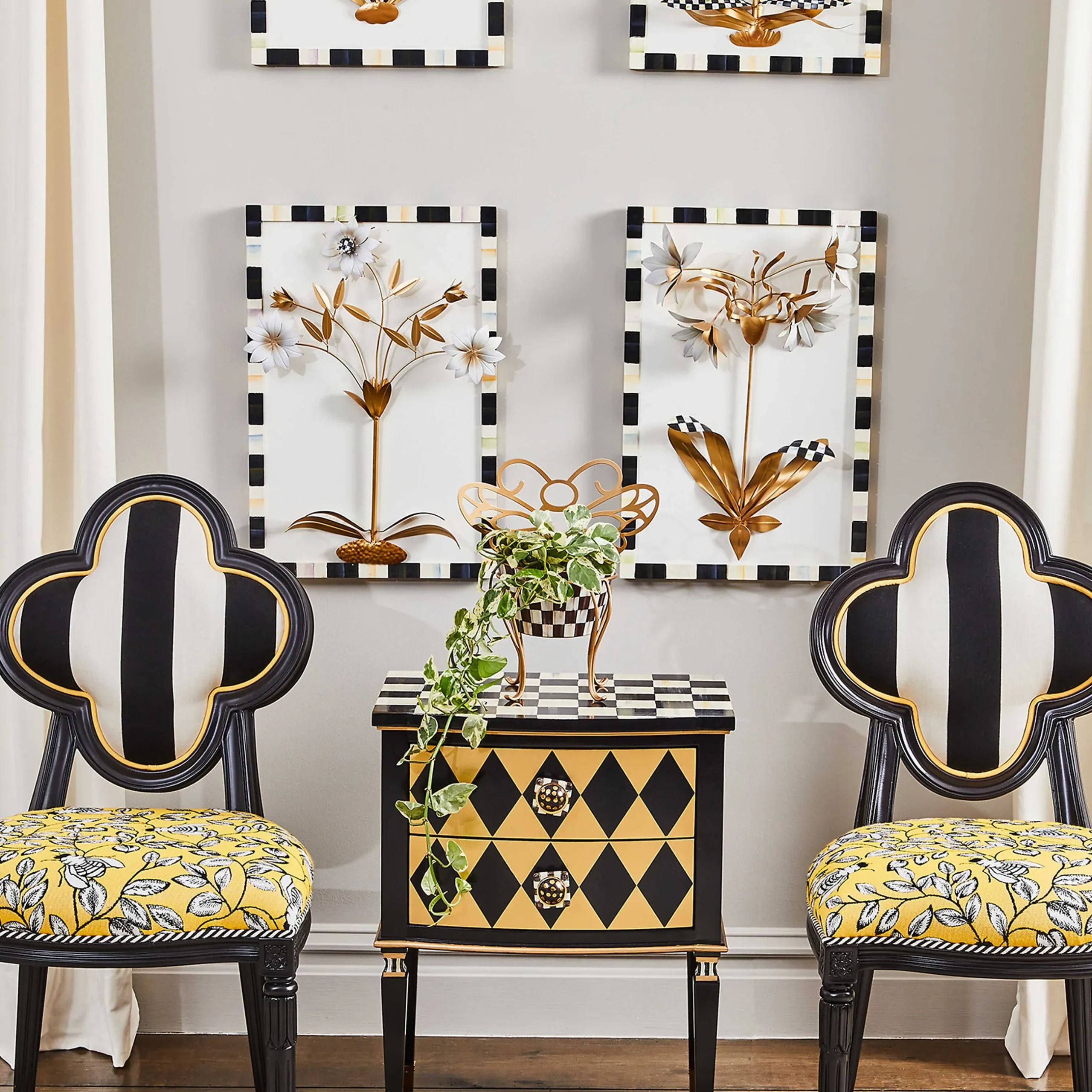 Spring|Outdoor|MacKenzie-Childs Queen Bee Plant Holder