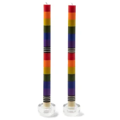 Candles & Fragrances|Table Accessories|MacKenzie-Childs Rainbow Dinner Candles, Set of 2