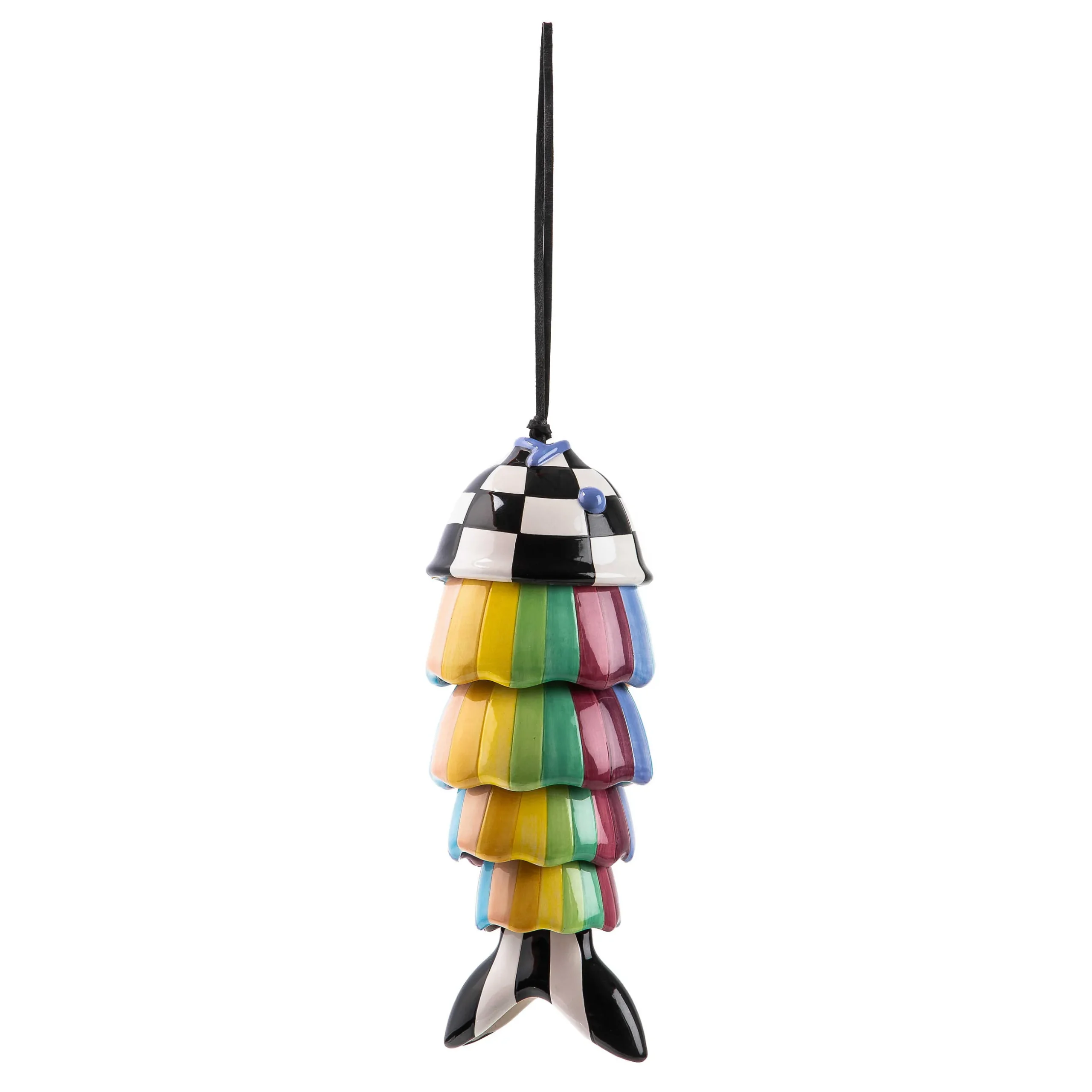 Spring|Outdoor|MacKenzie-Childs Rainbow Fish Wind Chime