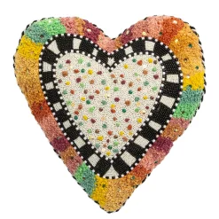Pillows, Throws, & Cushions|MacKenzie-Childs Rainbow Heart Shaped Throw Pillow