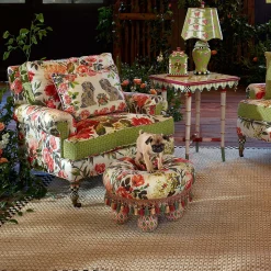 Living Room|MacKenzie-Childs Really Rosy Tuffet