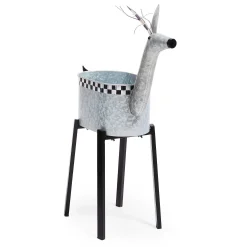 Holiday|Outdoor|MacKenzie-Childs Reindeer Galvanized Metal Planter