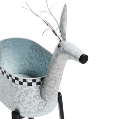 Holiday|Outdoor|MacKenzie-Childs Reindeer Galvanized Metal Planter