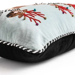 Holiday|Pillows, Throws, & Cushions|MacKenzie-Childs Reindeer Lumbar Pillow