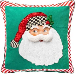 Holiday|Pillows, Throws, & Cushions|MacKenzie-Childs Retro Santa Throw Pillow