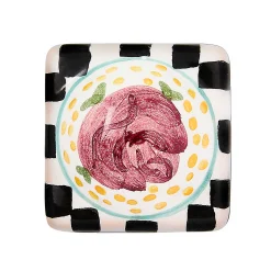 Finishing Touches|MacKenzie-Childs Rose Petit Four Square Knob