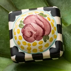 Finishing Touches|MacKenzie-Childs Rose Petit Four Square Knob