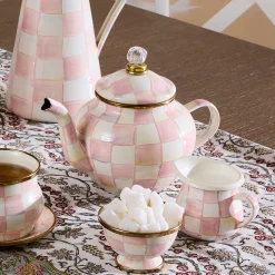 The Coffee Shop|Fall Entertaining|MacKenzie-Childs Rosy Check 4 Cup Teapot