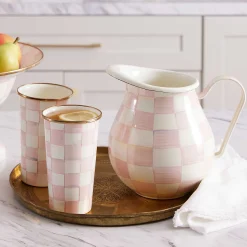 Fall Entertaining|Drinkware|MacKenzie-Childs Rosy Check 20 Ounce Tumbler