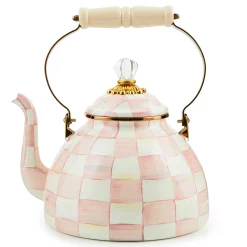 Easter|Spring|MacKenzie-Childs Rosy Check 3 Quart Tea Kettle