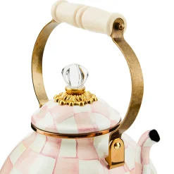 Easter|Spring|MacKenzie-Childs Rosy Check 3 Quart Tea Kettle