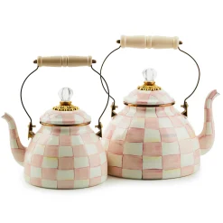 Easter|Spring|MacKenzie-Childs Rosy Check 3 Quart Tea Kettle