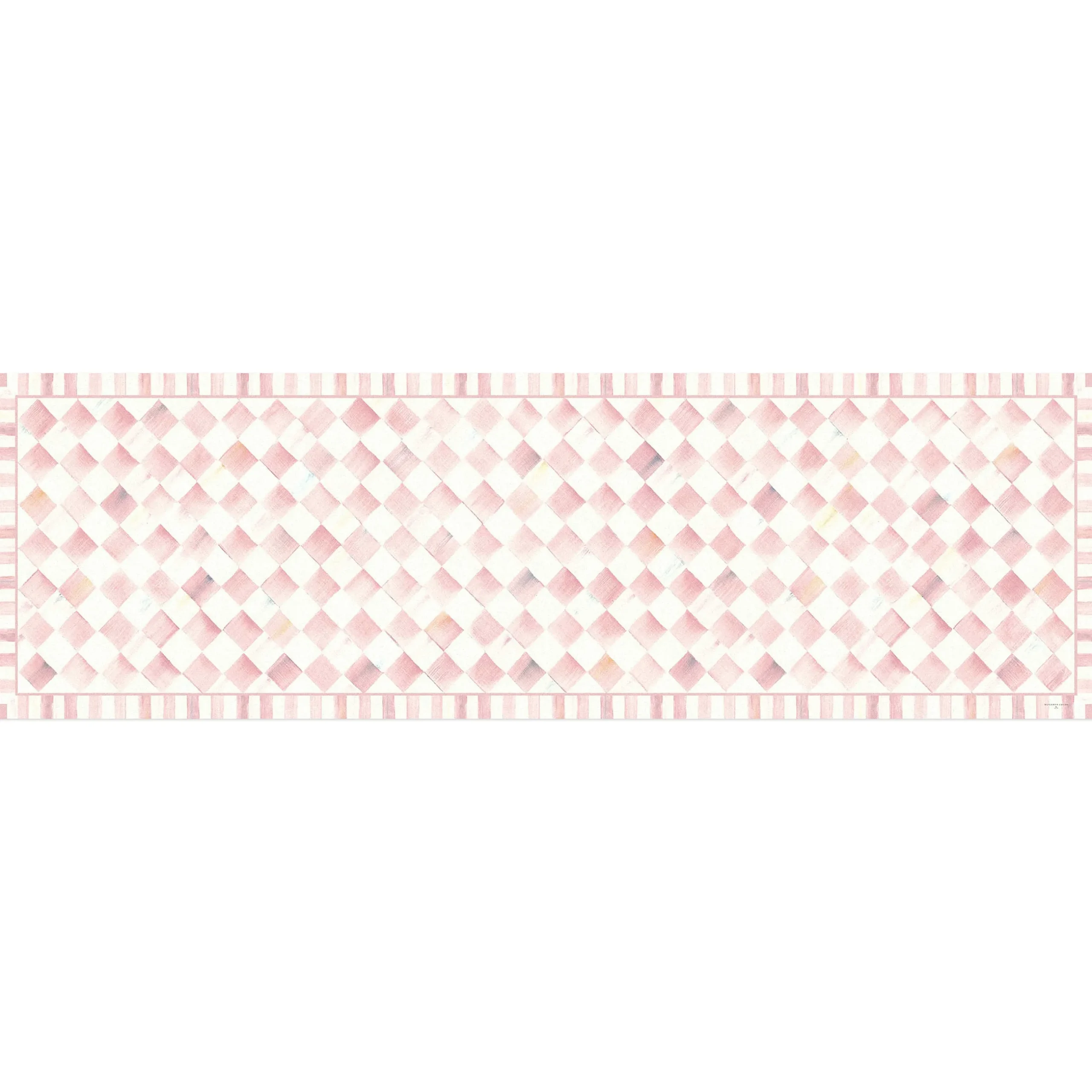 Rugs|MacKenzie-Childs Rosy Check 2'6 x 8' Runner Floor Mat