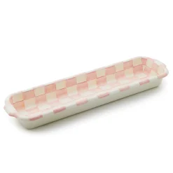 Fall Entertaining|Serveware|MacKenzie-Childs Rosy Check Baguette Dish