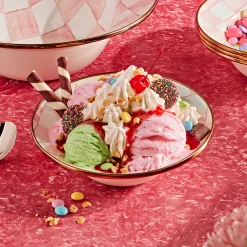 Spring|Dinnerware & Flatware|MacKenzie-Childs Rosy Check Breakfast Bowl