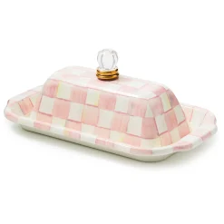Fall Entertaining|Serveware|MacKenzie-Childs Rosy Check Butter Box