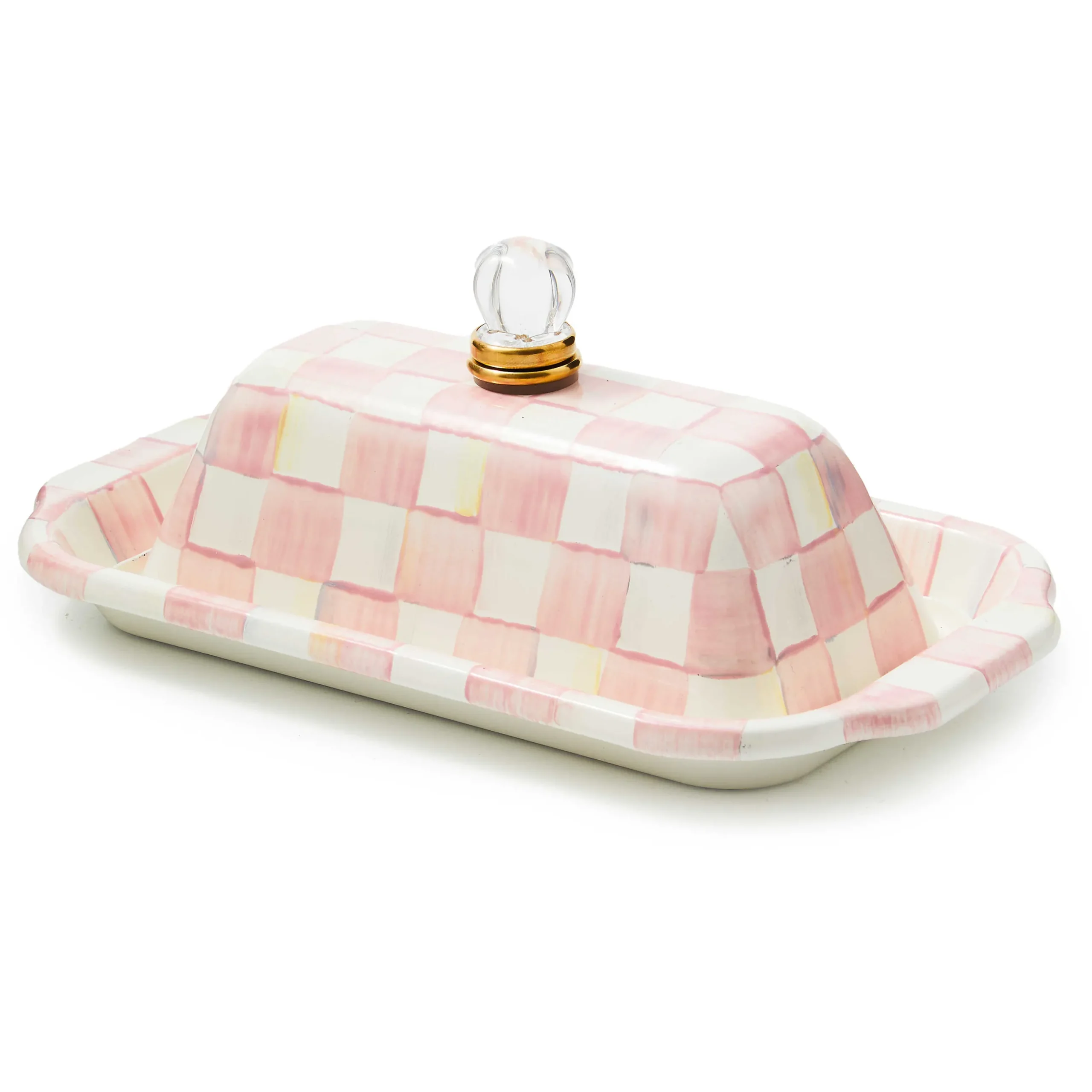 Fall Entertaining|Serveware|MacKenzie-Childs Rosy Check Butter Box