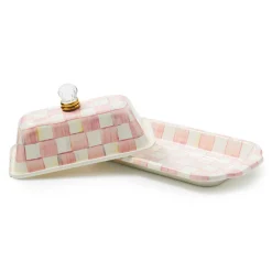 Fall Entertaining|Serveware|MacKenzie-Childs Rosy Check Butter Box