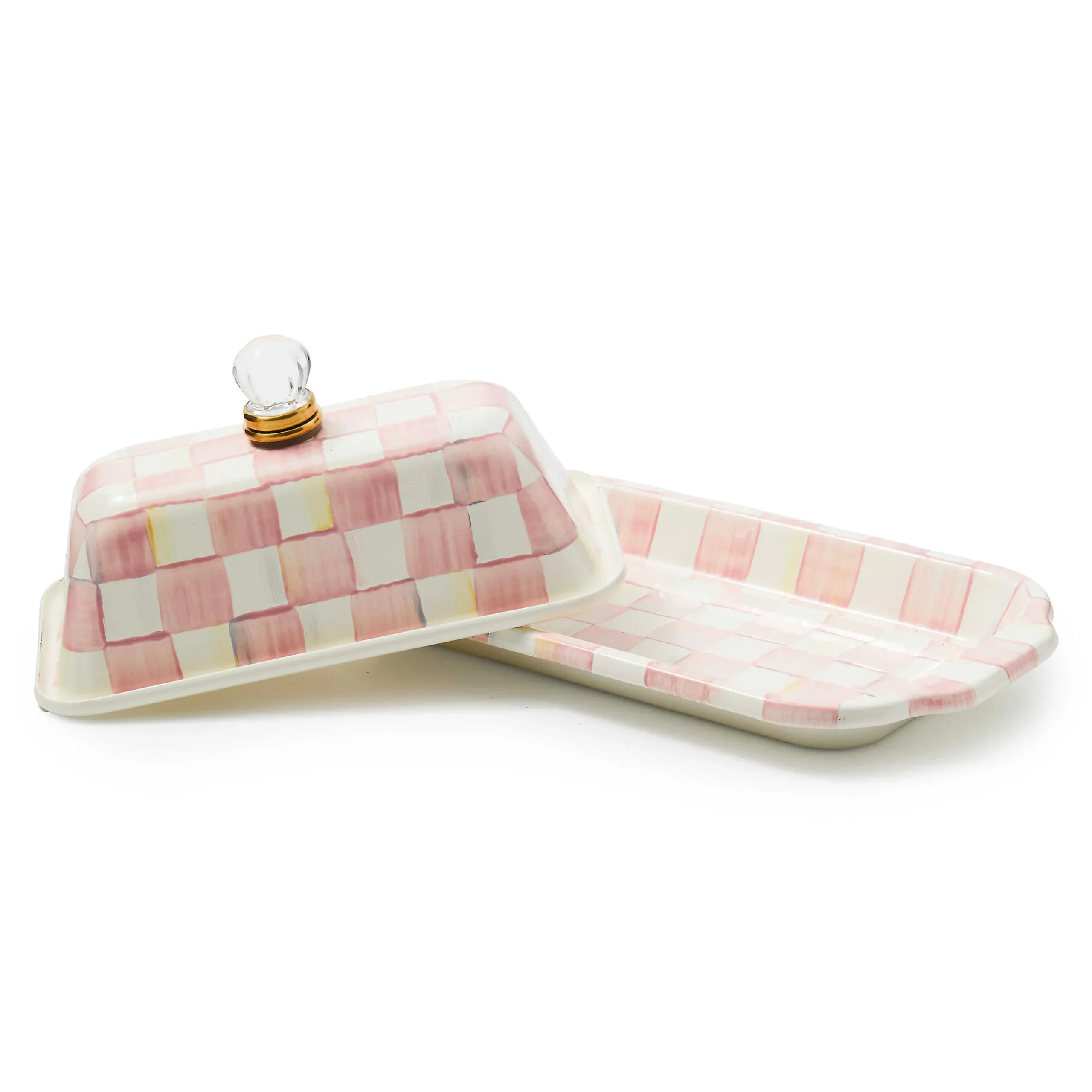 Fall Entertaining|Serveware|MacKenzie-Childs Rosy Check Butter Box